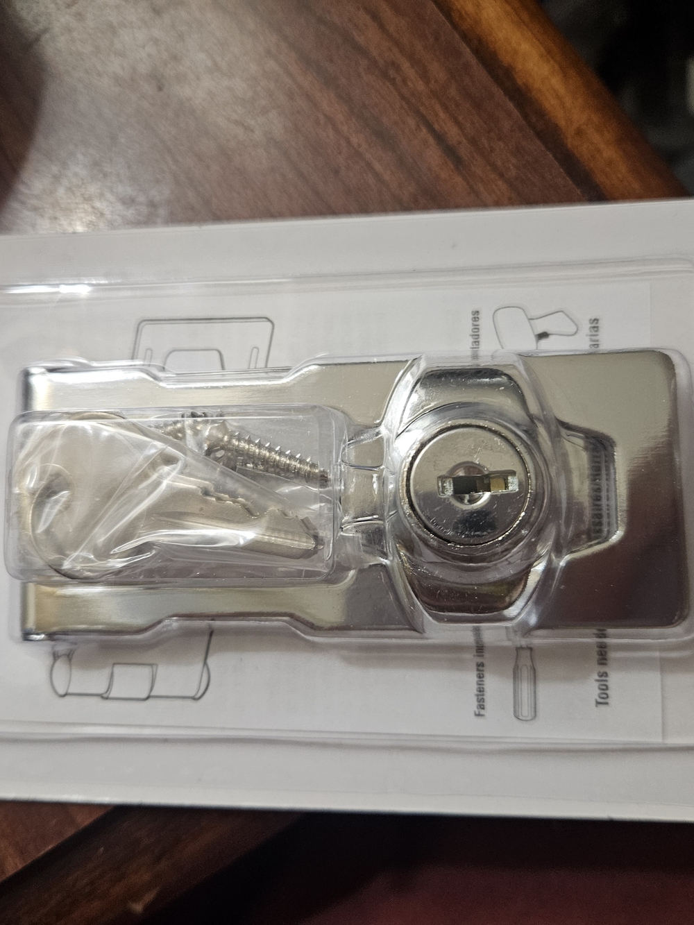Chrome Window/Cabinet Lock with Keys